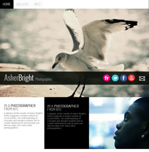 photography template